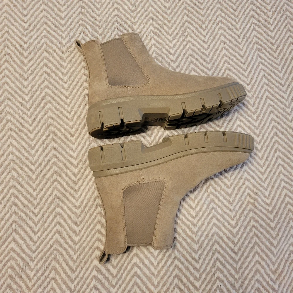 Womens Timerland Greyfield Chelsea Boot Ortholite Tan Brown Nubuck Size 10 - Picture 3 of 10